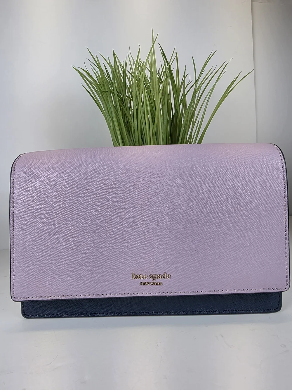 Kate Spade New York Blockcolor Lavender White & Navy Shoulder Crossbody Bag